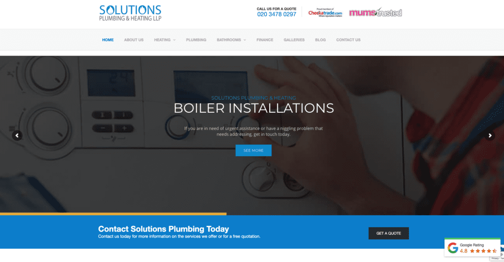 Solutions Plumbing Website