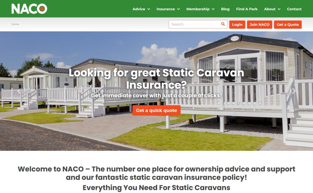 The National Association of Caravan Owners Website