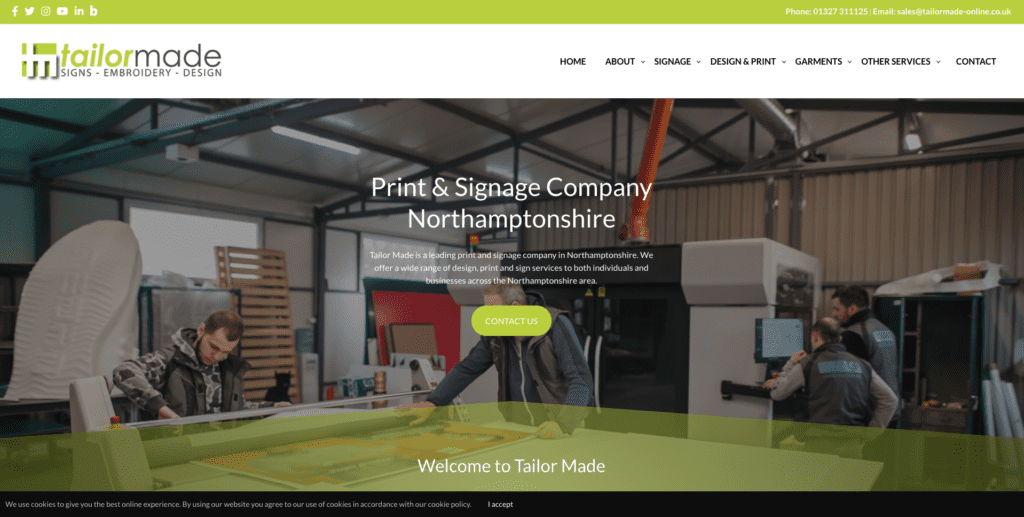 Tailor Made Website